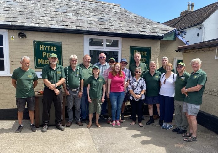 Ann Fairhead and Shed volunteers at the grand opening in 2025.